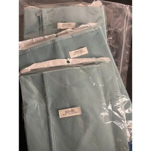3pk Light Blue Breathable Garment Bags Dustproof Suit Dress Covers 60x80-140cm